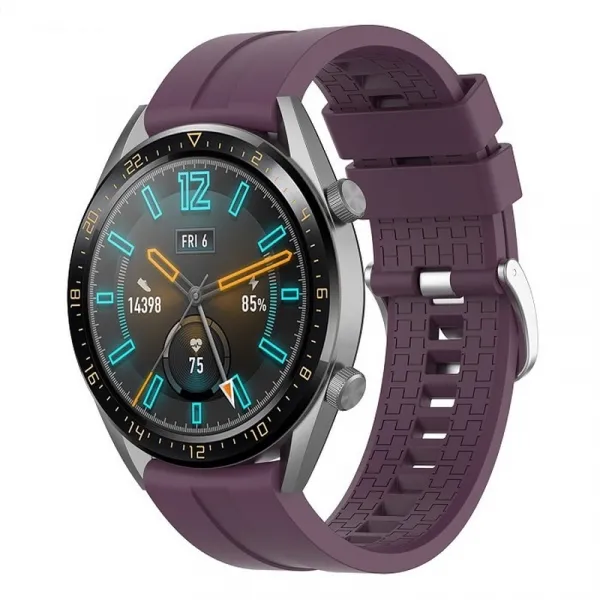 BStrap Silicone Cube remienok na Huawei Watch GT 42mm, purple plum (SHU004C07)