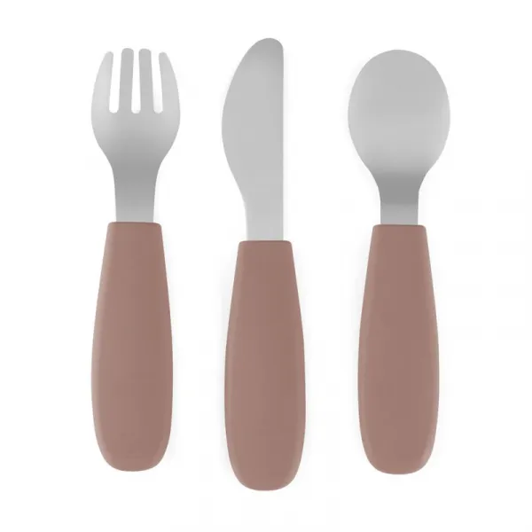 PETITE&MARS Sada príborov s nerezovej ocele Take&Match Velvet Latte 12m+
