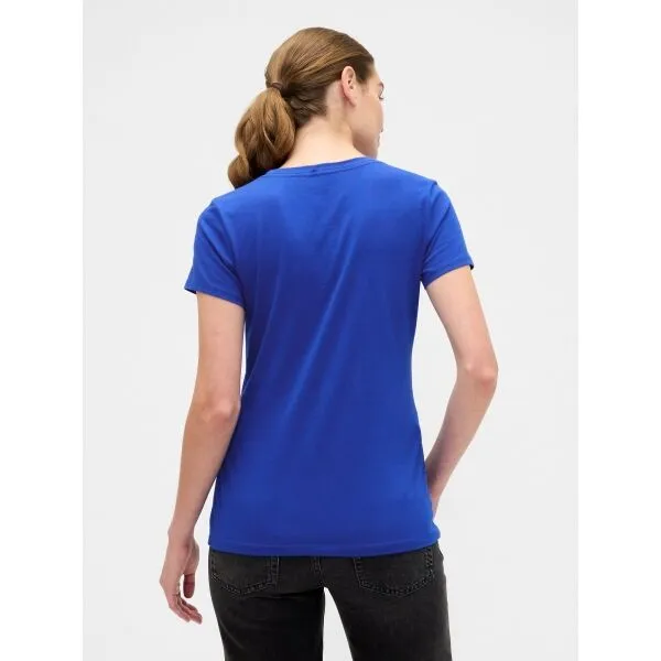 GAP V-FRNCH SS LOGO CLSSC TEE FA25 Dámske tričko, modrá, veľkosť