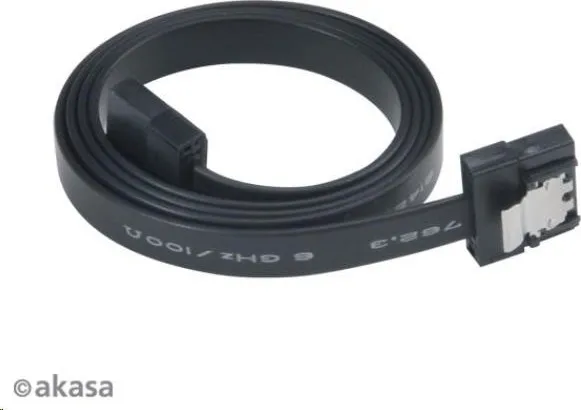 AKASA Super tenký dátový kábel SATA3 pre HDD, SSD a optické mechaniky, čierny, 15 cm