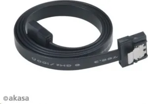 AKASA Super tenký dátový kábel SATA3 pre HDD, SSD a optické mechaniky, čierny, 15 cm