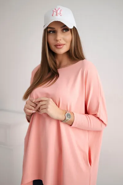 Legínovo Biela oversized blúzka Farba: Modrá, Veľkosť: UNI