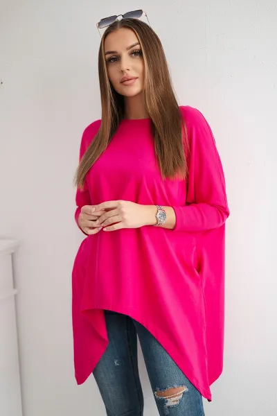Legínovo Biela oversized blúzka Farba: Modrá, Veľkosť: UNI