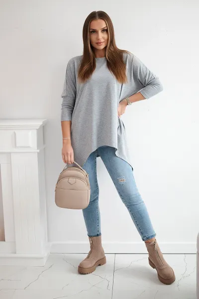 Legínovo Biela oversized blúzka Farba: Modrá, Veľkosť: UNI