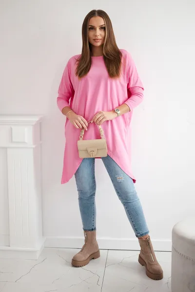 Legínovo Biela oversized blúzka Farba: Modrá, Veľkosť: UNI