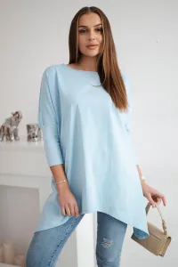 Legínovo Biela oversized blúzka Farba: Modrá, Veľkosť: UNI