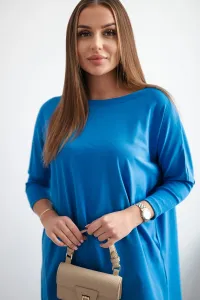 Legínovo Biela oversized blúzka Farba: Modrá, Veľkosť: UNI