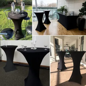 Obrus ​​na cateringový stôl čierny 80 cm