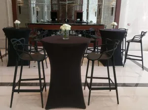 Obrus ​​na cateringový stôl čierny 80 cm