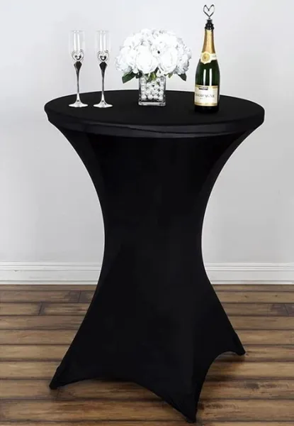 Obrus ​​na cateringový stôl čierny 80 cm