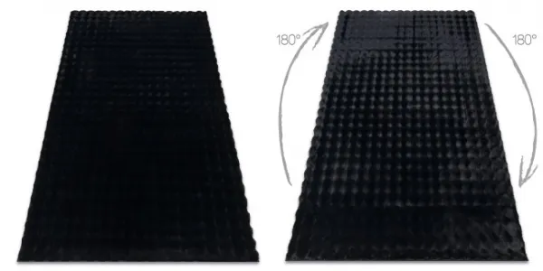 Koberec BUBBLE čierny 25 štrukturálny 3D
