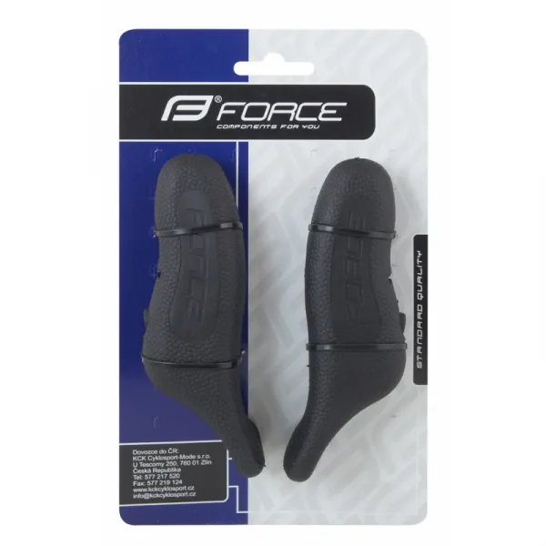 Rohy (bulhorny) na bicykel FORCE RAB 12 cm AL + rubber