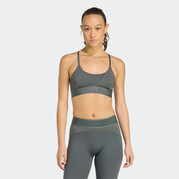 Dámska tréningová športová podprsenka ADIDAS HYG SHN BRALETT LEGIVY GREY