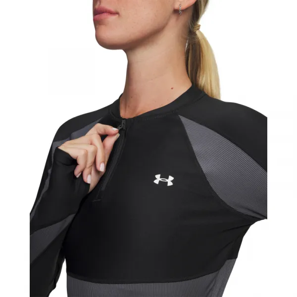 Dámske tréningové tričko s dlhým rukávom UNDER ARMOUR UA HG Rib 1 4 Zip