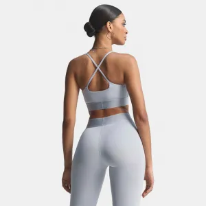 Dámska tréningová športová podprsenka ADIDAS HYG SHN BRALETT HALSIL GREY