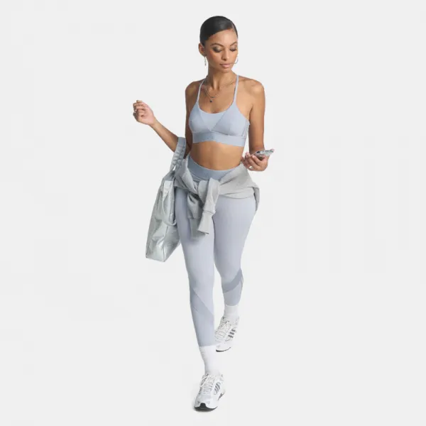 Dámska tréningová športová podprsenka ADIDAS HYG SHN BRALETT HALSIL GREY