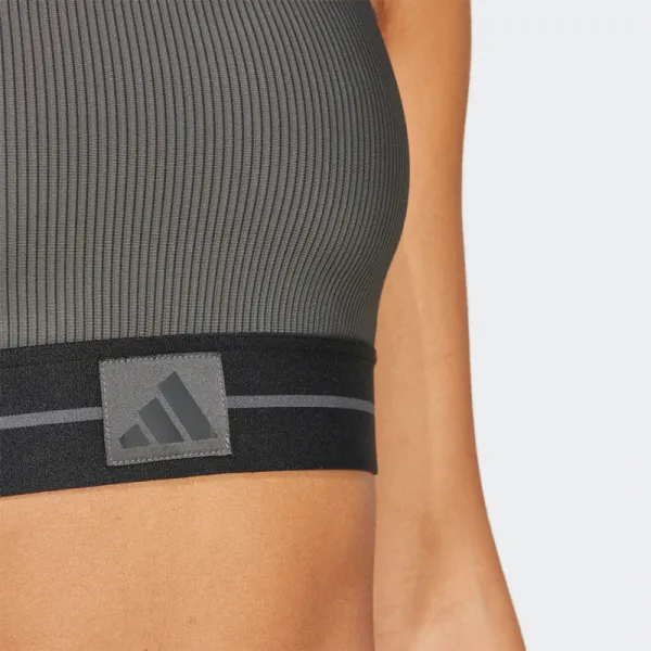 Dámska tréningová športová podprsenka ADIDAS HYG RIB BRALETT GRESIX BLACK