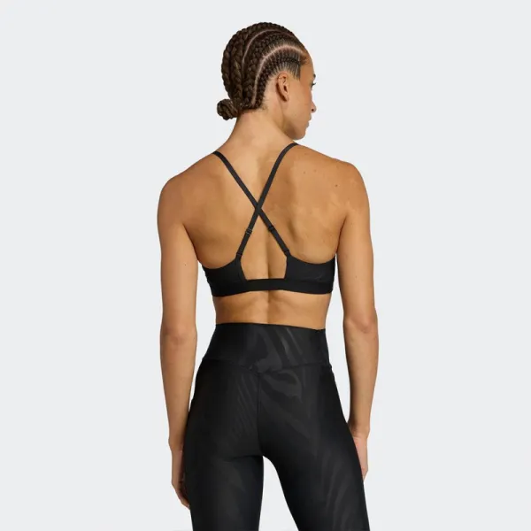 Dámska tréningová športová podprsenka ADIDAS LS AOP BRA BLACK