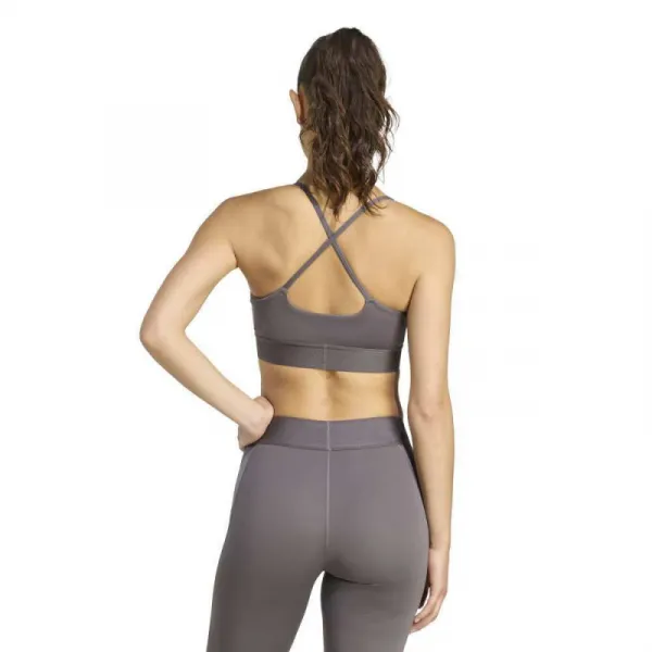 Dámska tréningová športová podprsenka ADIDAS HYG SHN BRALETT GRESTR GREY
