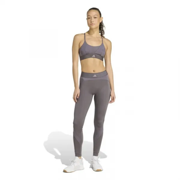 Dámska tréningová športová podprsenka ADIDAS HYG SHN BRALETT GRESTR GREY
