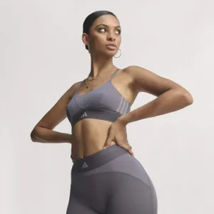 Dámska tréningová športová podprsenka ADIDAS HYG SHN BRALETT GRESTR GREY