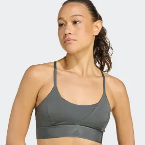 Dámska tréningová športová podprsenka ADIDAS HYG SHN BRALETT LEGIVY GREY