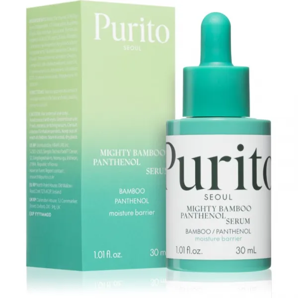 Purito Mighty Bamboo Panthenol Serum intenzívne regeneračné sérum pre obnovu kožnej bariéry 30 ml