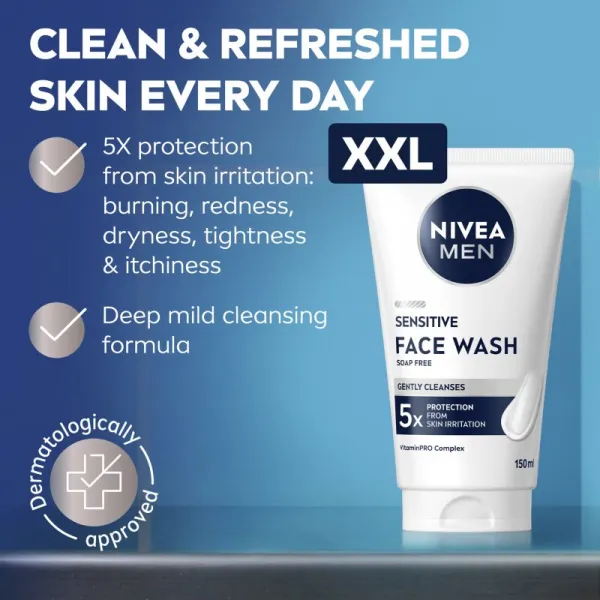 NIVEA MEN Sensitive čistiaci gél pre citlivú pleť 150 ml