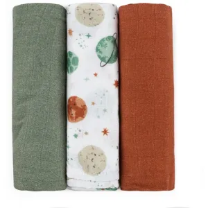 PETITEMARS Mušelínové plienky Petite&Mars Moussy Celestial Planets 3 kusy