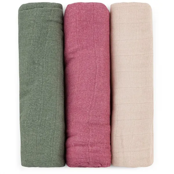 PETITEMARS Mušelínové plienky Petite&Mars Moussy Botanic Tones 3 kusy
