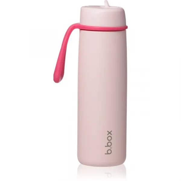 B.Box Stainless Steel Thermos Bottle termofľaša s rúrkou Pink Paradise 690 ml