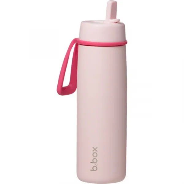 B.Box Stainless Steel Thermos Bottle termofľaša s rúrkou Pink Paradise 690 ml