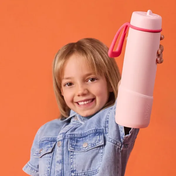 B.Box Stainless Steel Thermos Bottle termofľaša s rúrkou Pink Paradise 690 ml