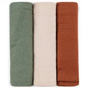 PETITEMARS Mušelínové plienky Petite&Mars Moussy Earth Tones 3 kusy