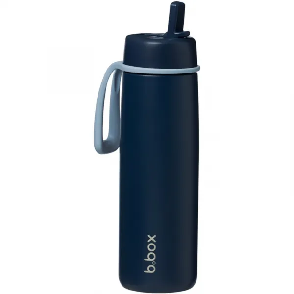 B.Box Stainless Steel Thermos Bottle termofľaša s rúrkou Midnight 690 ml