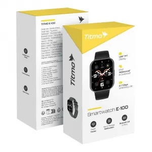 Titmo E-100 Chytré hodinky, čierne