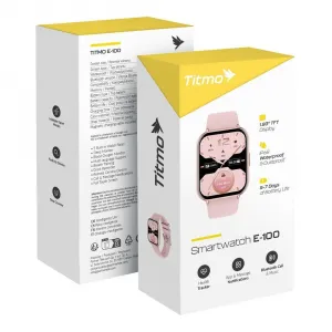 Titmo E-100 Chytré hodinky, ružové