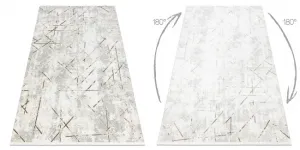 Koberec DUKE 51393 krémový / zlatý, geometrický / vintage / strapce