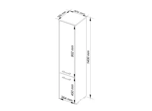 Ak furniture Kúpeľňová skrinka Fin I 30 cm biela
