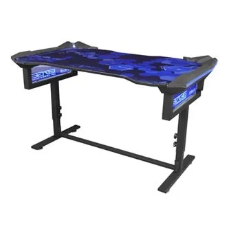 E-blue Herní stůl EGT004BK EGT004BKAA-IA, 135x78,5cm, 72-91,2cm, RGB podsvícení, výškově nastavitelný, s podložkou pod myš