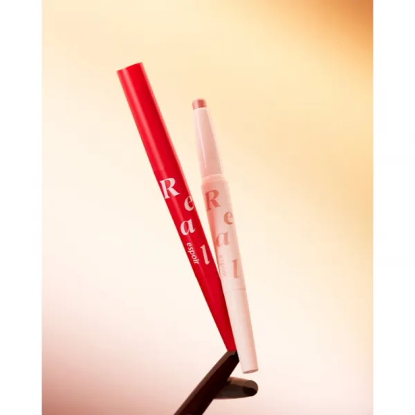 espoir Real Eye Dual Stick dlhotrvajúce očné tiene v ceruzke s rozjasňovačom odtieň 02 Peach Beam 0.5 g