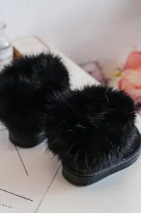 Detské zateplené snehule s kožušinou