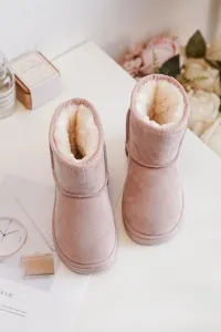 Children's insulated ankle snow boots pink Gooby