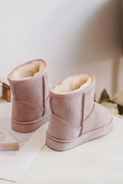 Children's insulated ankle snow boots pink Gooby