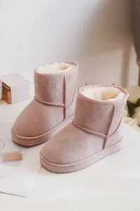 Children's insulated ankle snow boots pink Gooby