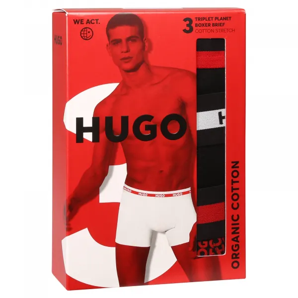 3PACK pánske boxerky HUGO viacfarebné (50545674 963) M, trenky