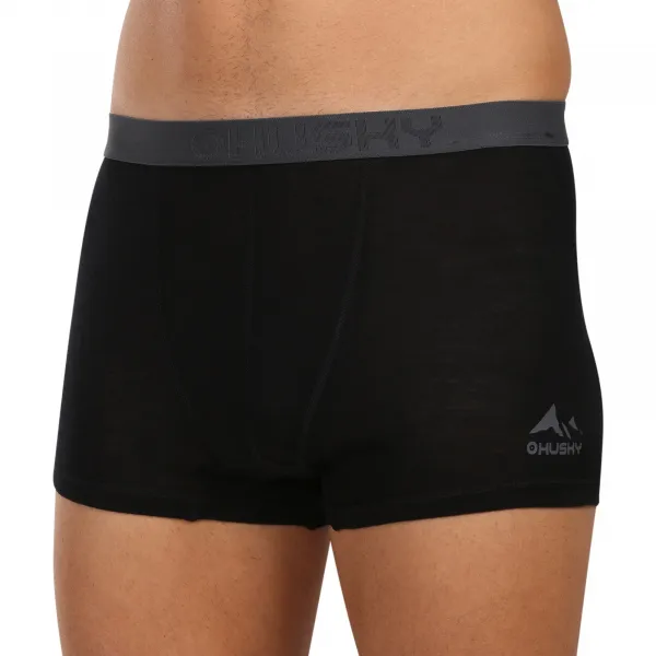 Pánske boxerky HUSKY MEX merino čierné (HT0-0815) M, trenky