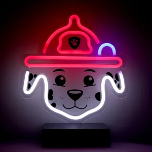 Neónová LED lampa na stojánku – Paw Patrol Marshall