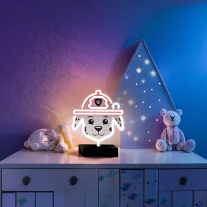 Neónová LED lampa na stojánku – Paw Patrol Marshall