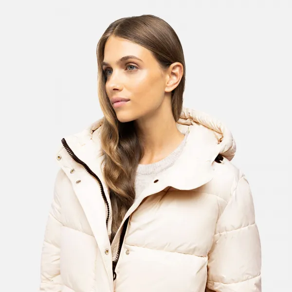 Krémová dámska páperová bunda Geox Spherica